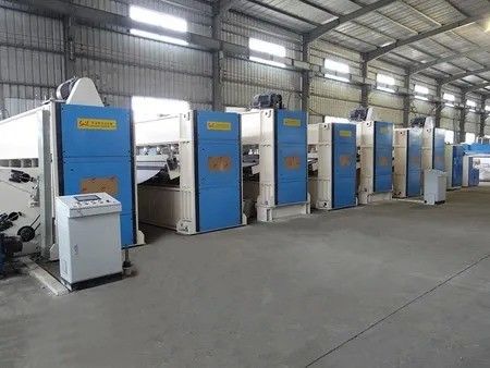 Synthetic Leather Substrate Needle Punching Production Line Micro Fiber PP 200kg/H - 400kg/H