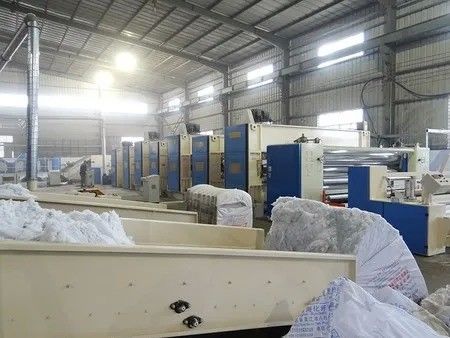 Synthetic Leather Substrate Needle Punching Production Line Micro Fiber PP 200kg/H - 400kg/H