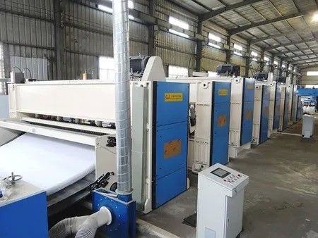 Synthetic Leather Substrate Needle Punching Production Line Micro Fiber PP 200kg/H - 400kg/H
